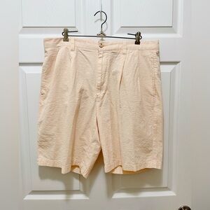 Dockers Mens Shorts Casual Stripes Size 36 Orange White